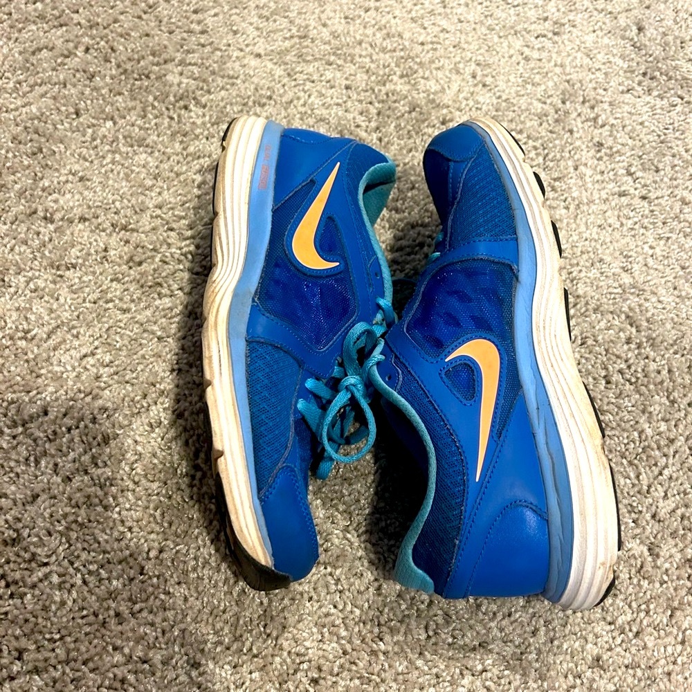 Nike Women’s Vibrant Blue and Orange Sneakers!